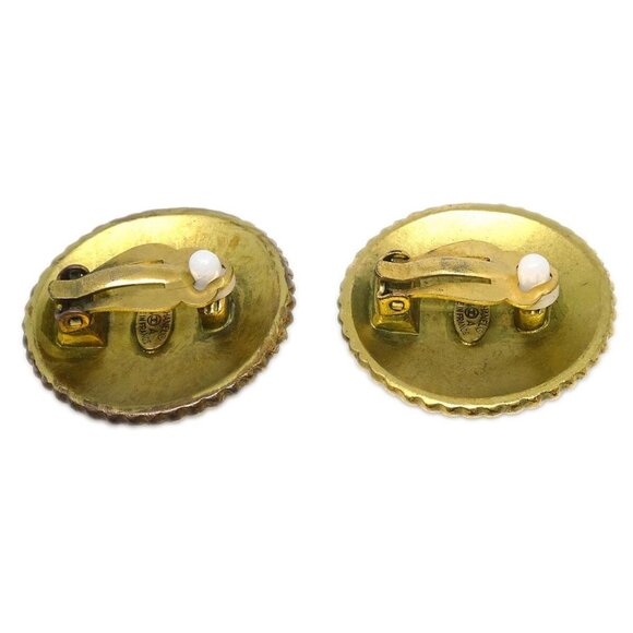 Chanel Button Earrings Clip-On Gold - Picture 3 of 4